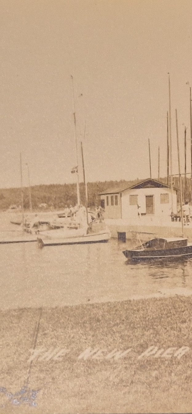 WIS RPPC The New Pier & Boats Fish Creek Wisconsin Postcard #204 c1930 WIS RPPC The New Pier & Boats Fish Creek Wisconsin Postcard #204 c1930