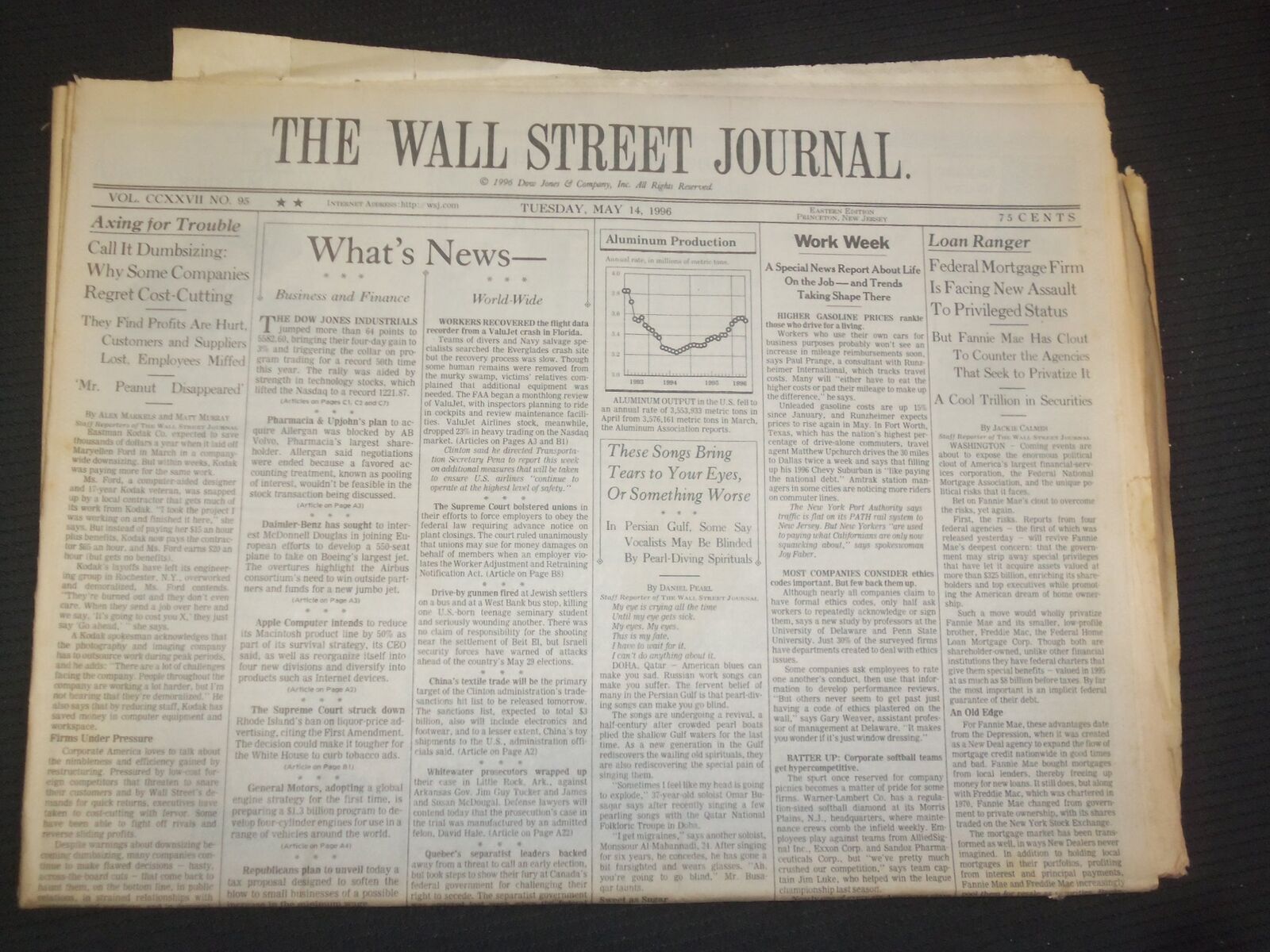 1996 MAY 14 THE WALL STREET JOURNAL - FEDERAL MORTGAGE FIRM - WJ 272