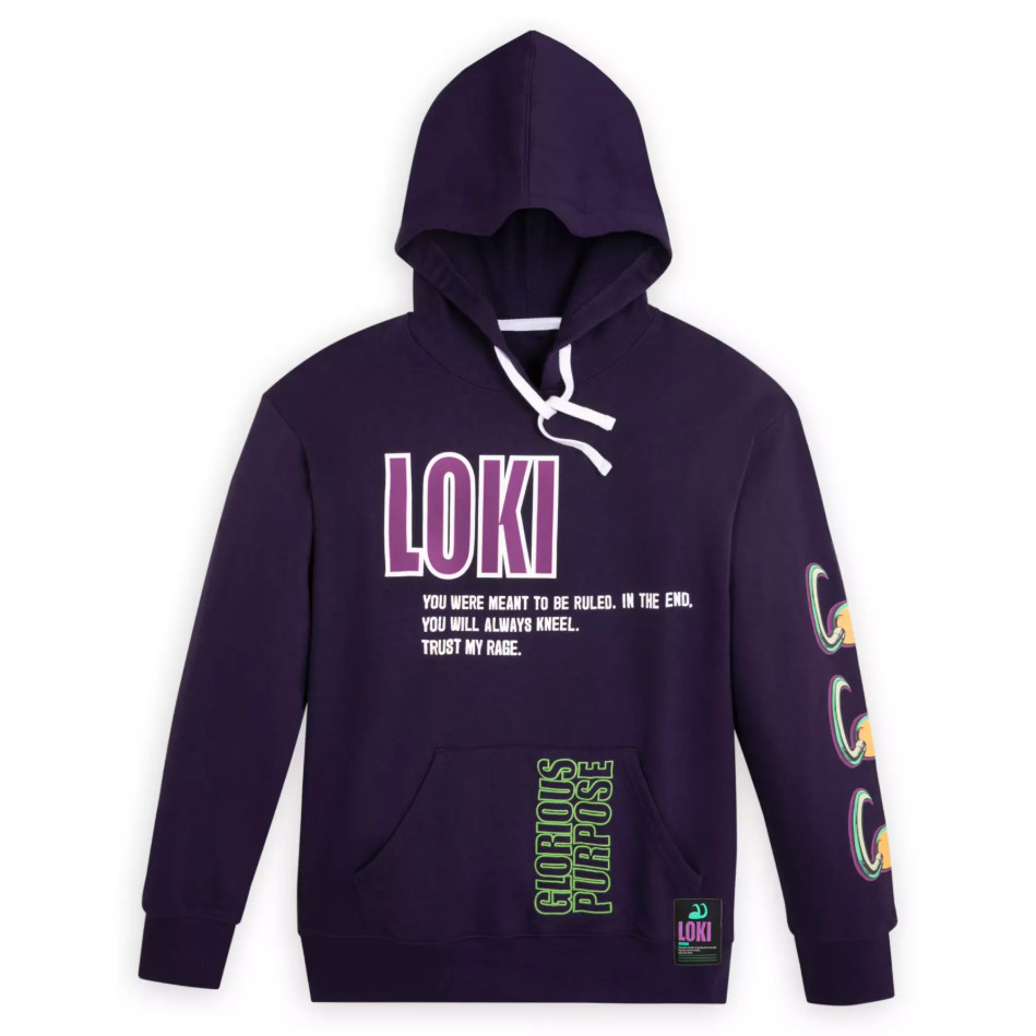 Marvel Disney Parks Loki \'\'Master of Mischief\'\' Pullover Hoodie Size M New
