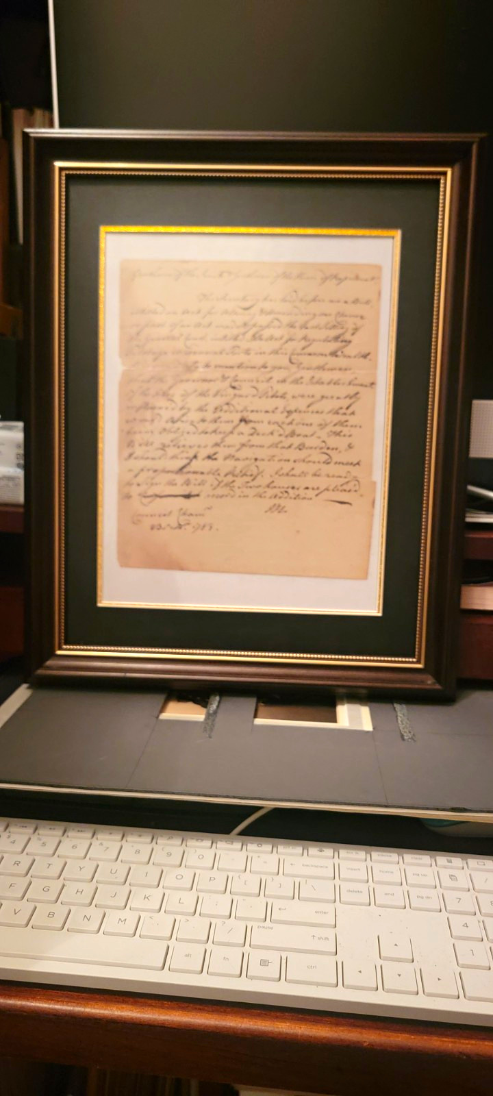 JOHN HANCOCK Handwritten Letter/Document (as Gov.) Signed J.H. ,  Oct 23, 1783