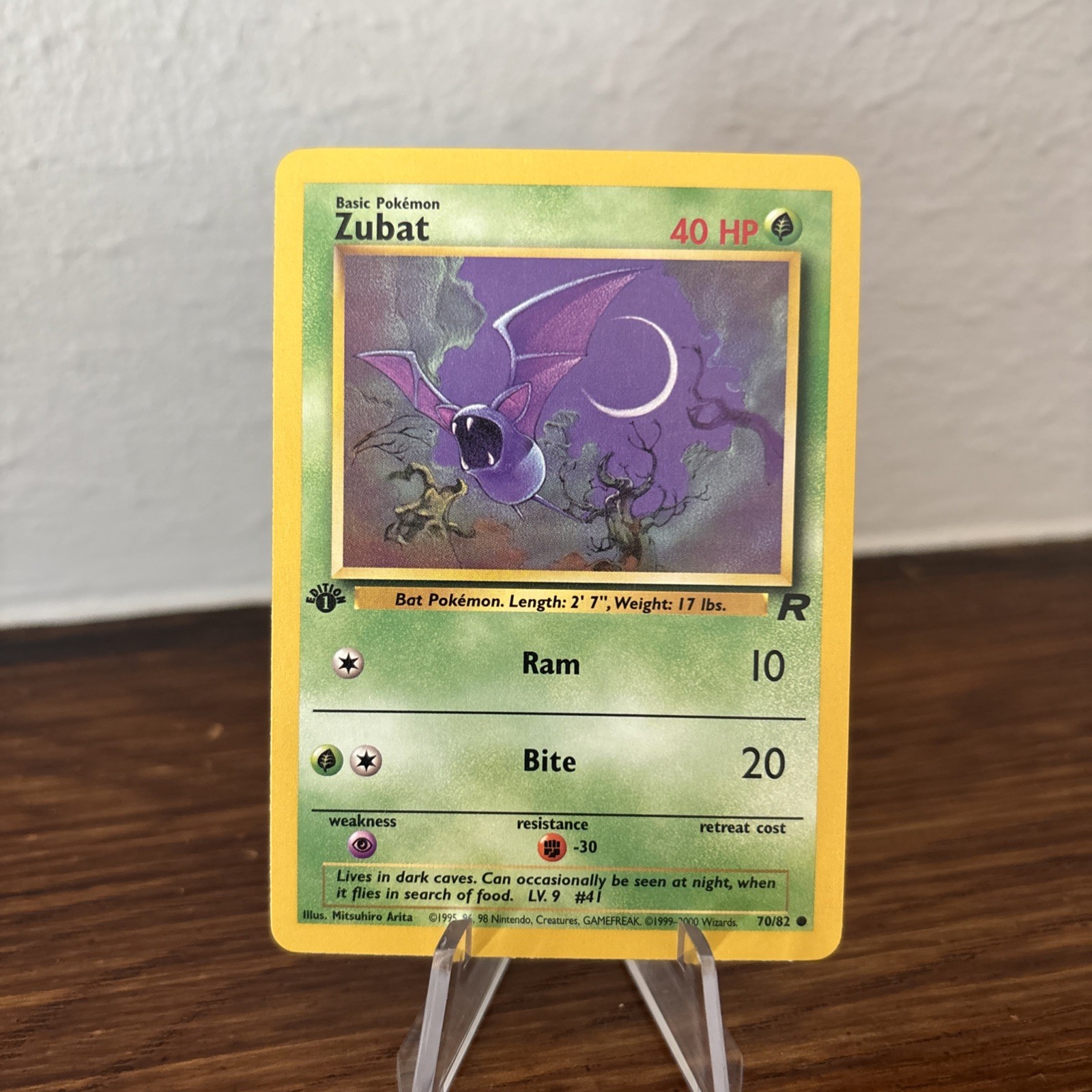 2000 Pokémon TCG Team 1st Edition Rocket Zubat 70/82 