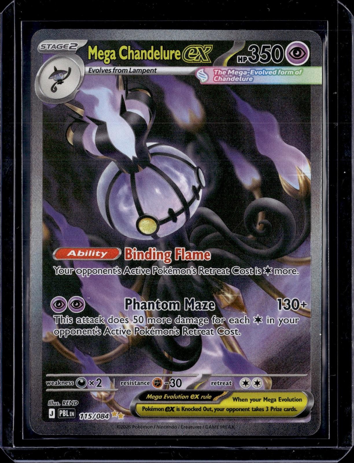 ME05: Pitch Black #115/084 Mega Chandelure ex