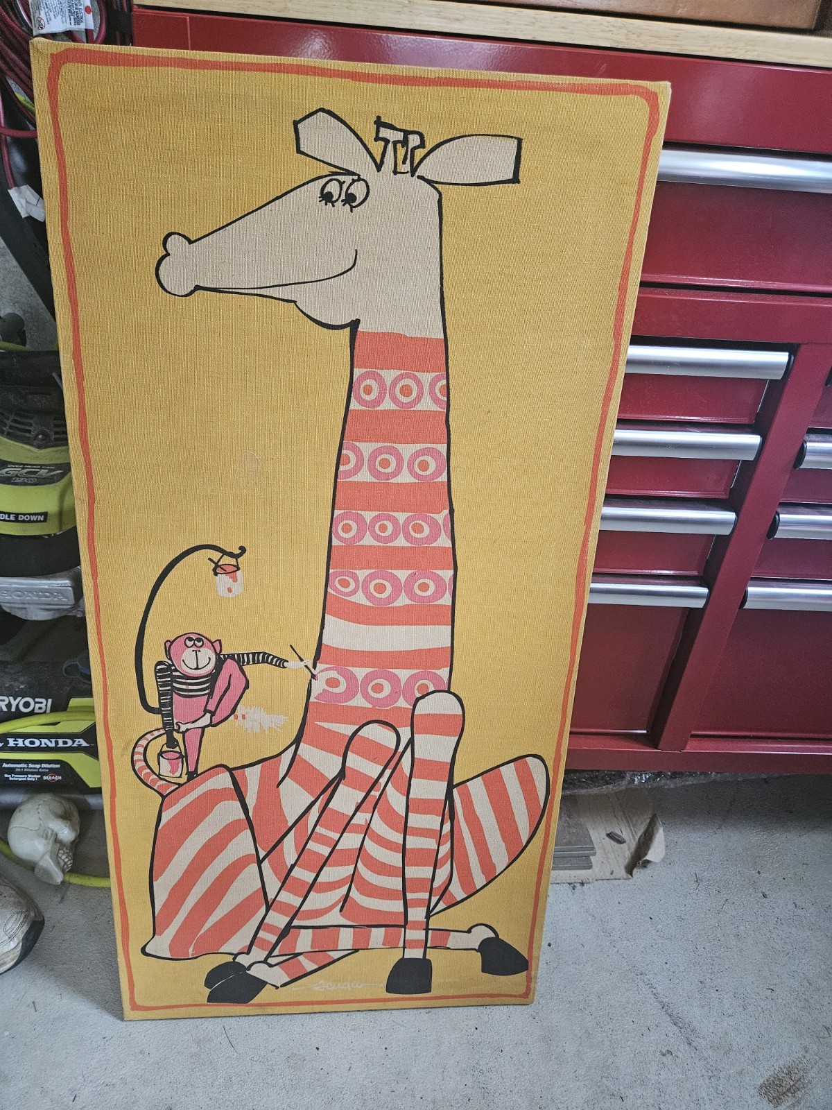 Vintage Scuda Canvas Giraffe Vintage Scuda Canvas Giraffe