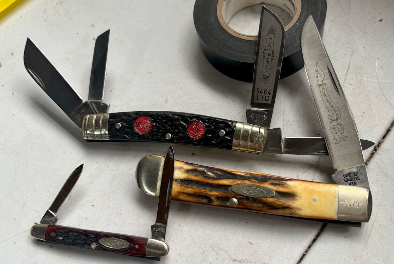 1971 Case XX 6201, 1979 Case NKCA 5154 SSP & Boker 5464 LTD Knife Lot RARE USA