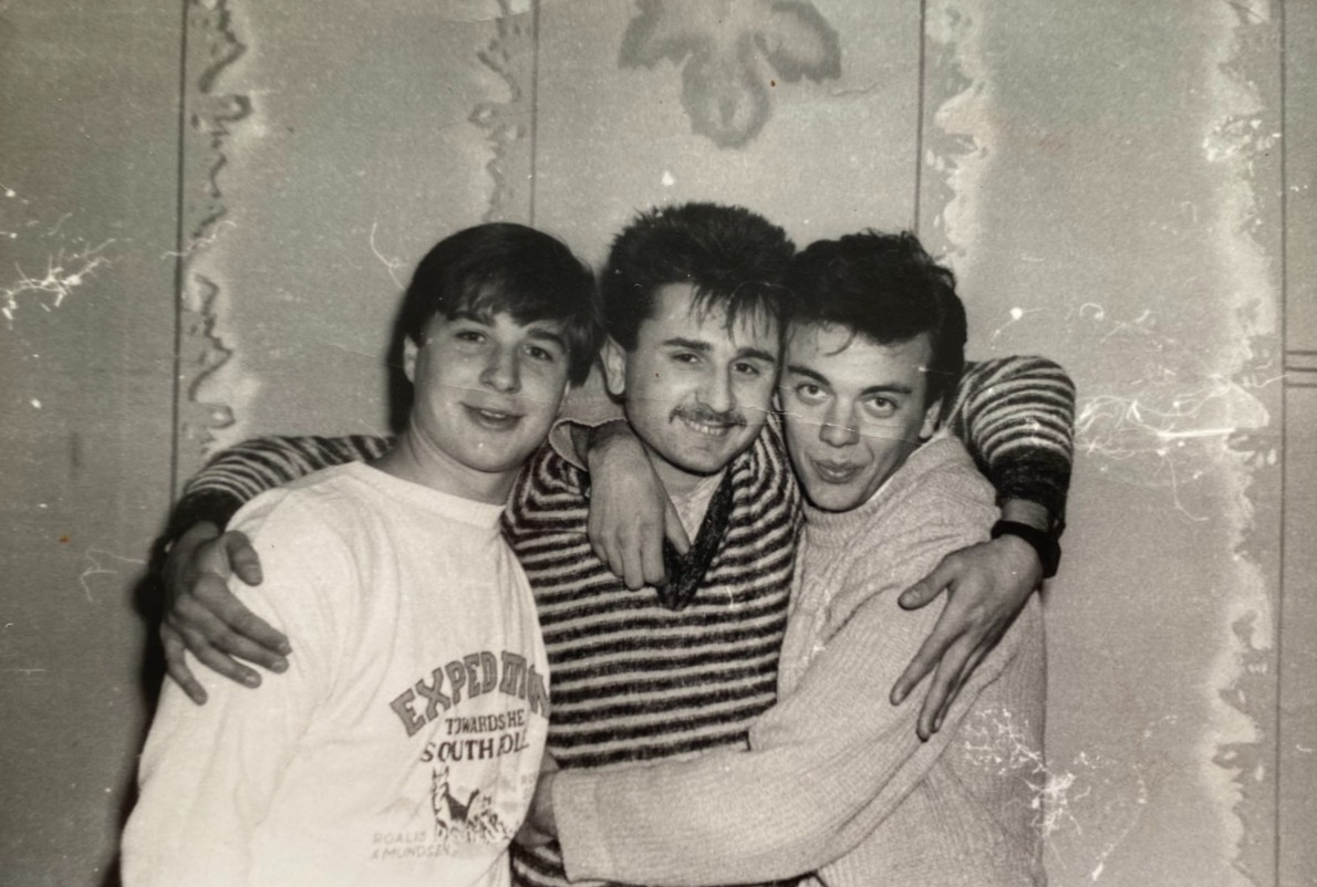 Handsome Young Men Hugs Affectionate Guys Hugging Soviet Vintage Photo USSR