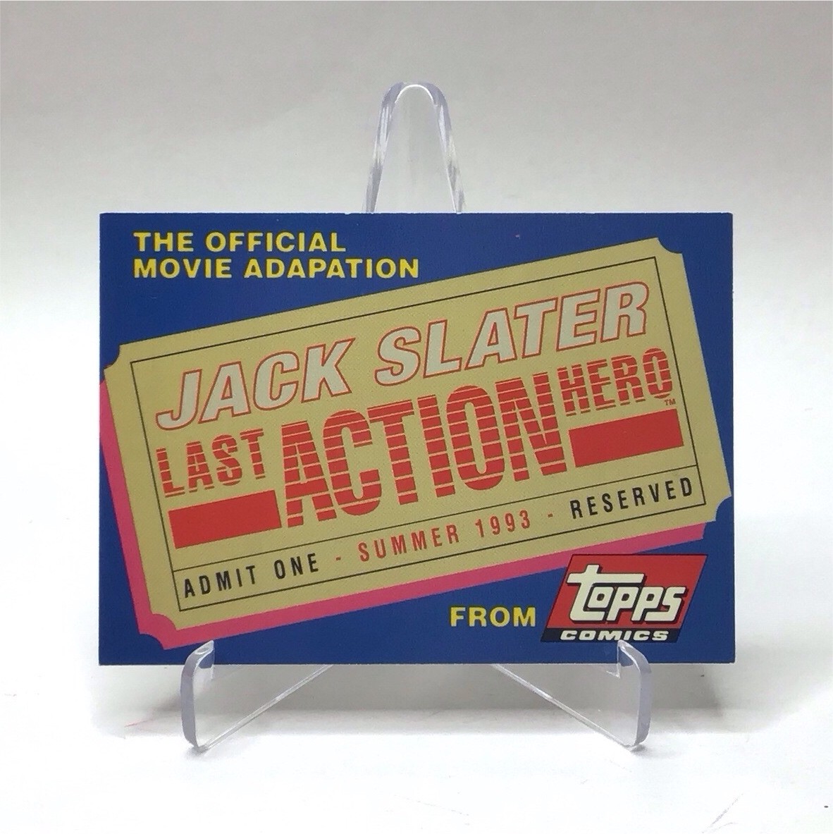 1993 Topps Last Action Hero Jack Slater Movie Card Promo Arnold Schwarzenegger 