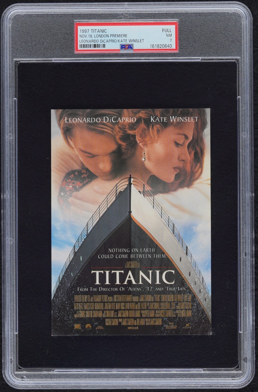 1997 Titanic Royal Premiere Ticket PSA 7 - Leonardo Di Caprio/Winslet 1997 Titanic Royal Premiere Ticket PSA 7 - Leonardo Di Caprio/Winslet