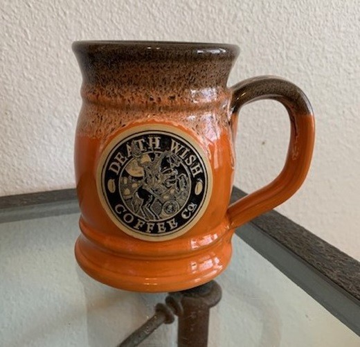 RARE 2015 Death Wish Coffee Headless Horseman Halloween Mug-MINT-Deneen Pottery RARE 2015 Death Wish Coffee Headless Horseman Halloween Mug-MINT-Deneen Pottery