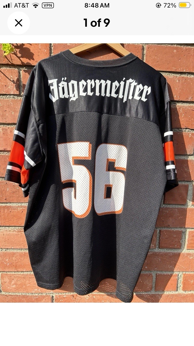 Jagermeister Football Jersey #56 Size XL Jagermeister Football Jersey #56 Size XL