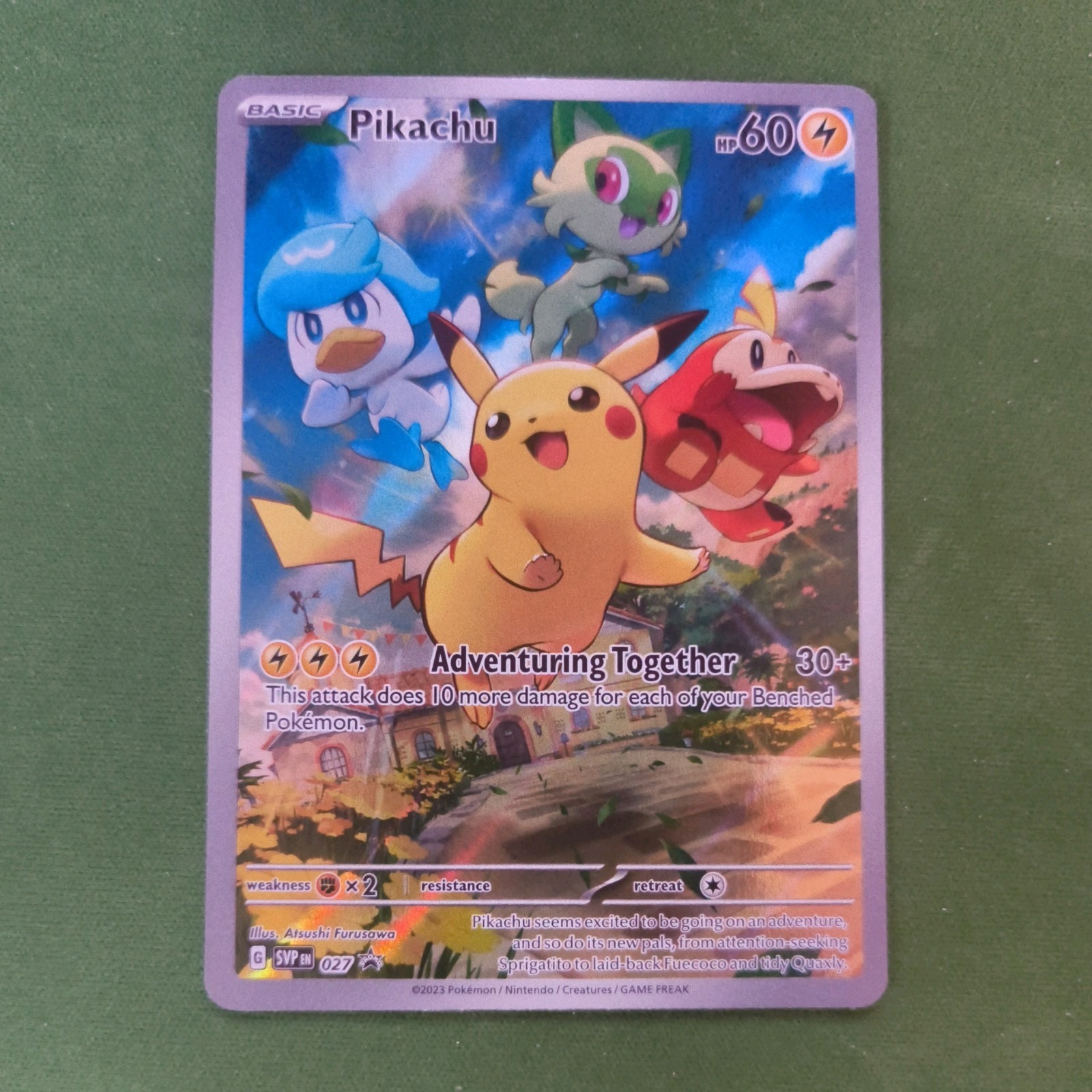 Pikachu Scarlet & Violet Promo 027 English Near Mint Pikachu Scarlet & Violet Promo 027 English Near Mint