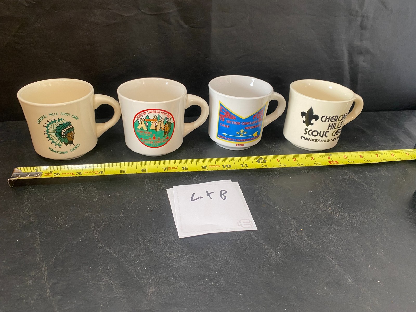 vintage Boy Scouts Mugs Scout Camp Cherokee Drake Saux Fox 1980s lot of 4 vintage Boy Scouts Mugs Scout Camp Cherokee Drake Saux Fox 1980s lot of 4