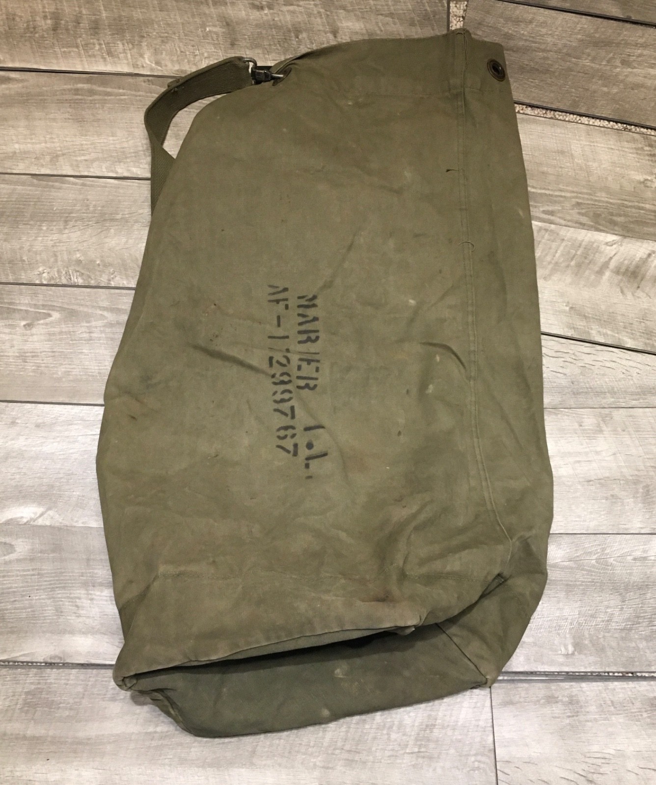 US Army Clothing Post WW2 Era Vintage 40s Military Bag Barrack 1940s Laundry Bag