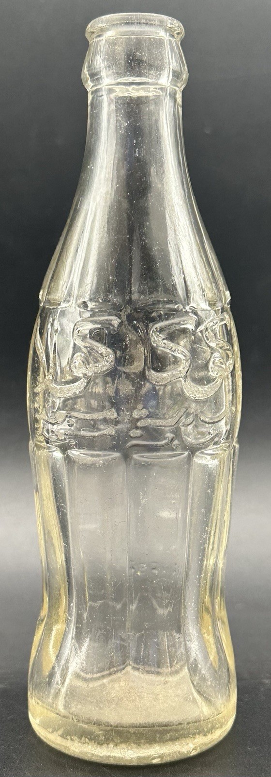 Vintage Coca Cola Bottle Hobble Skirt Embossed Glass Arabic 1950’s 7 3/4 Inches