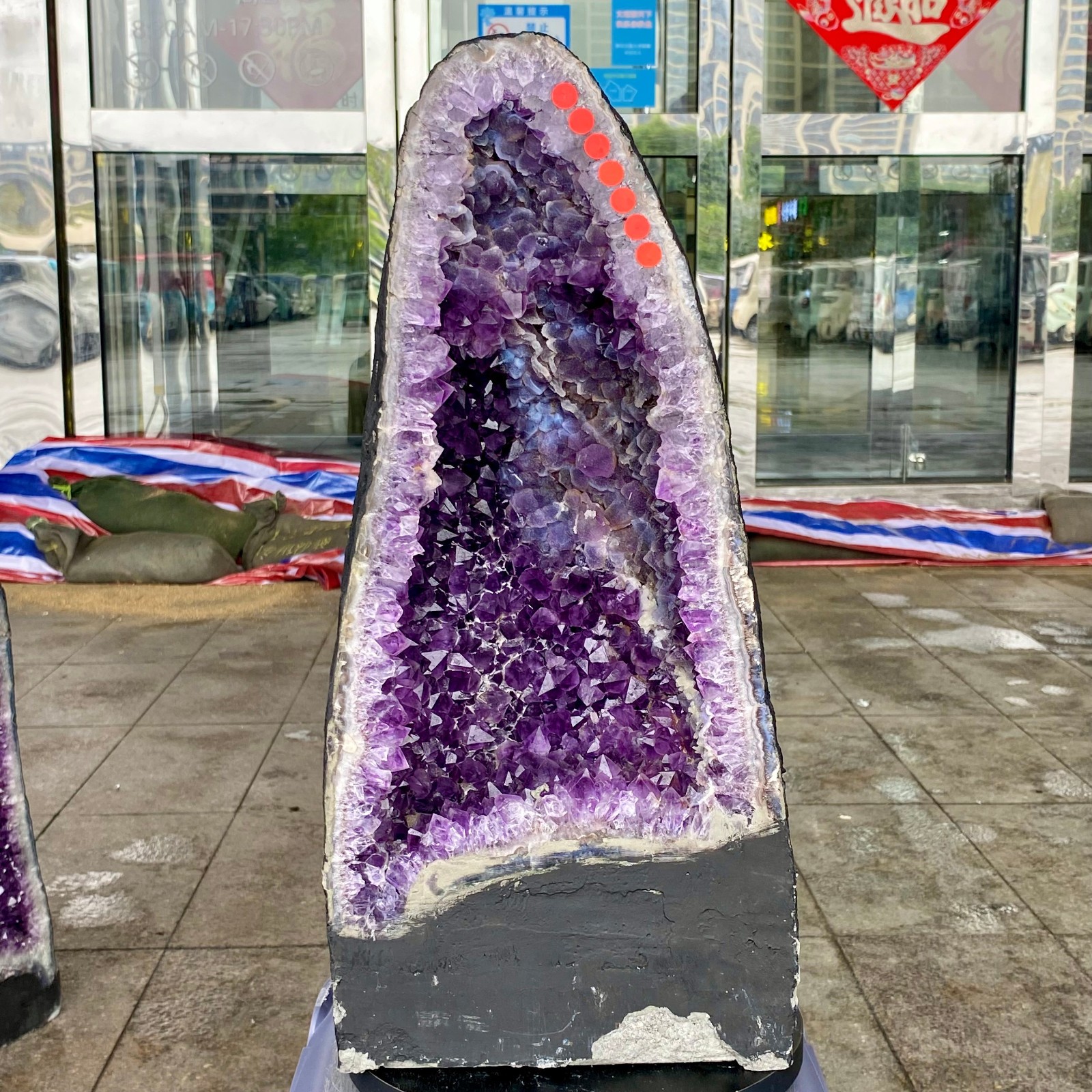 66.55LB Large Natural Amethyst Geode Cathedral Crystal Cluster Specimen Energy
