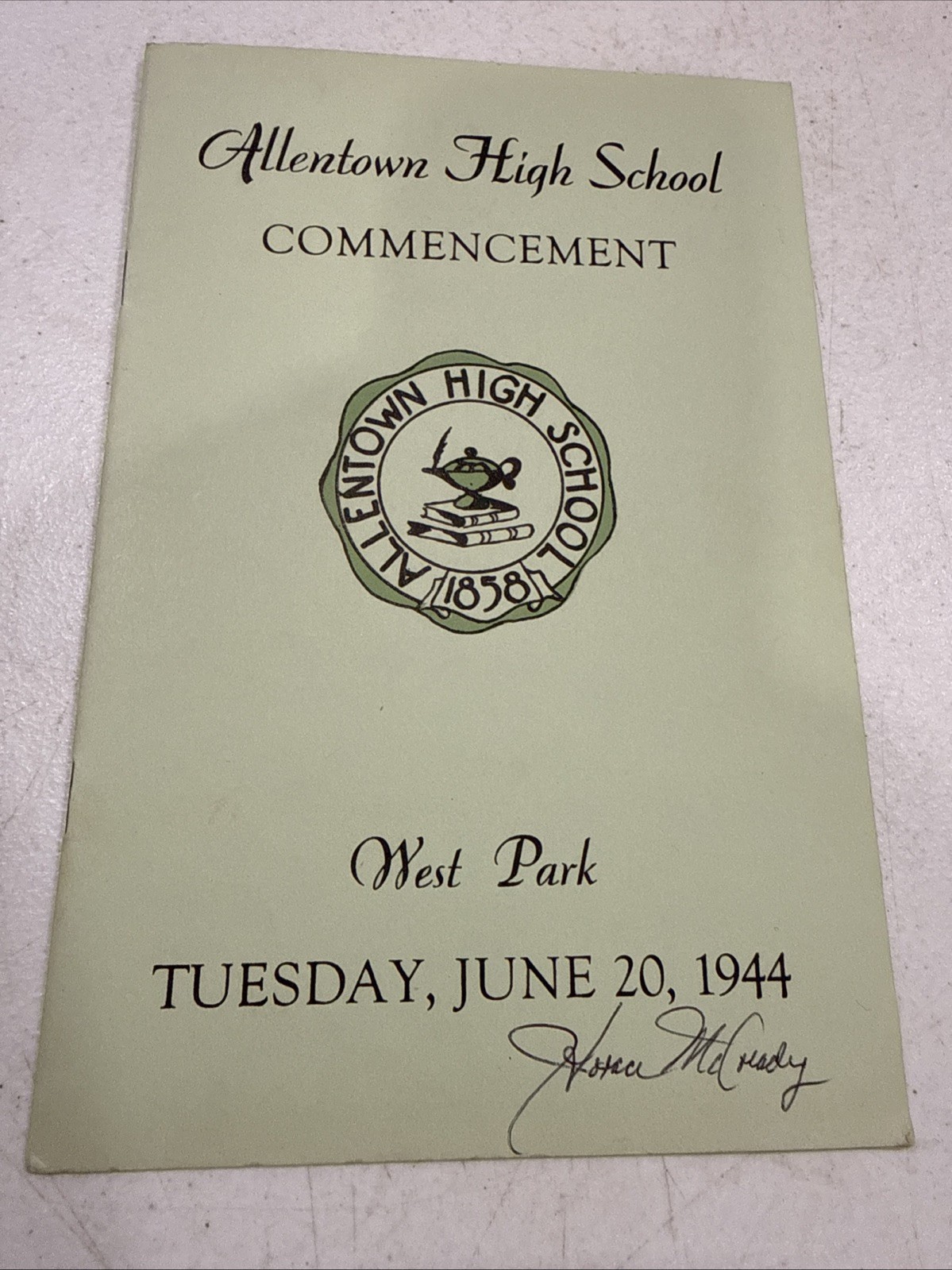 VTG Allentown High School Commencement 1944 West Park 76th Ceremony Program VTG Allentown High School Commencement 1944 West Park 76th Ceremony Program