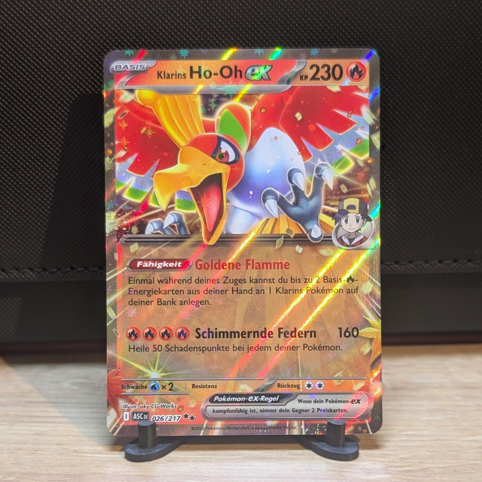 Klarins Ho-Oh-ex 026 Exalted Heroes Fire NM Pokemon Card Klarins Ho-Oh-ex 026 Exalted Heroes Fire NM Pokemon Card