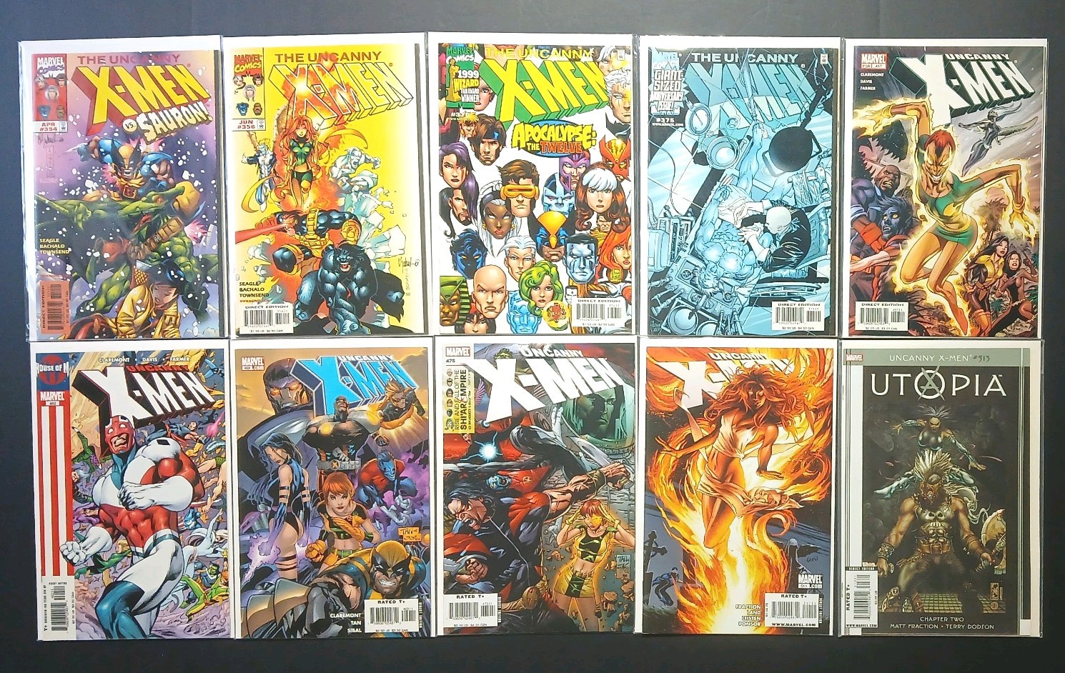 Uncanny X-Men Marvel Comic Book Lot Uncanny X-Men Marvel Comic Book Lot