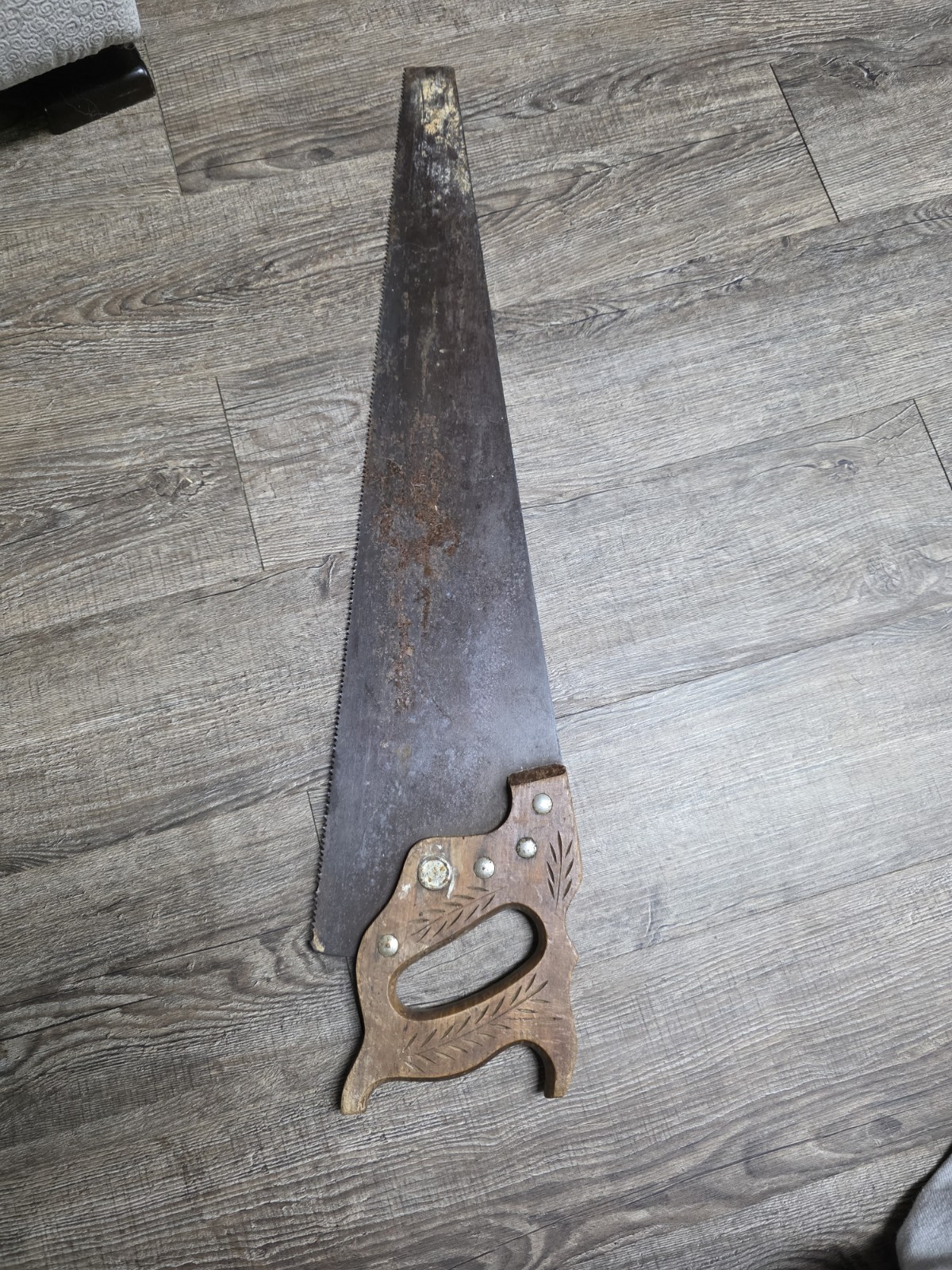 Vintage Warranted Superior Rip Hand Saw 26”