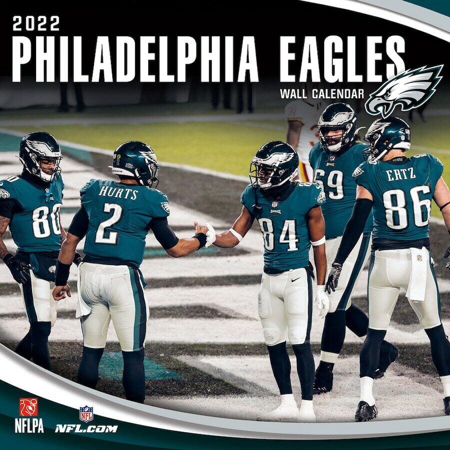 Philadelphia Eagles 2022 WALL CALENDAR Official NFL NFLPA New in Shrink Wrap