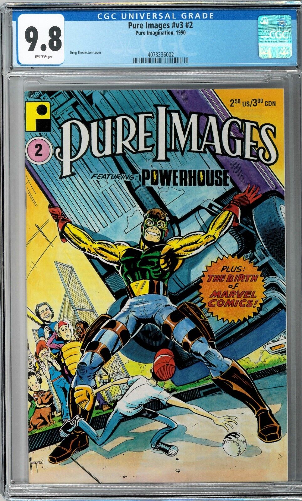 Pure Images v3 #2 CGC 9.8 (1990, Pure Imagination) Theakston Cover, Powerhouse
