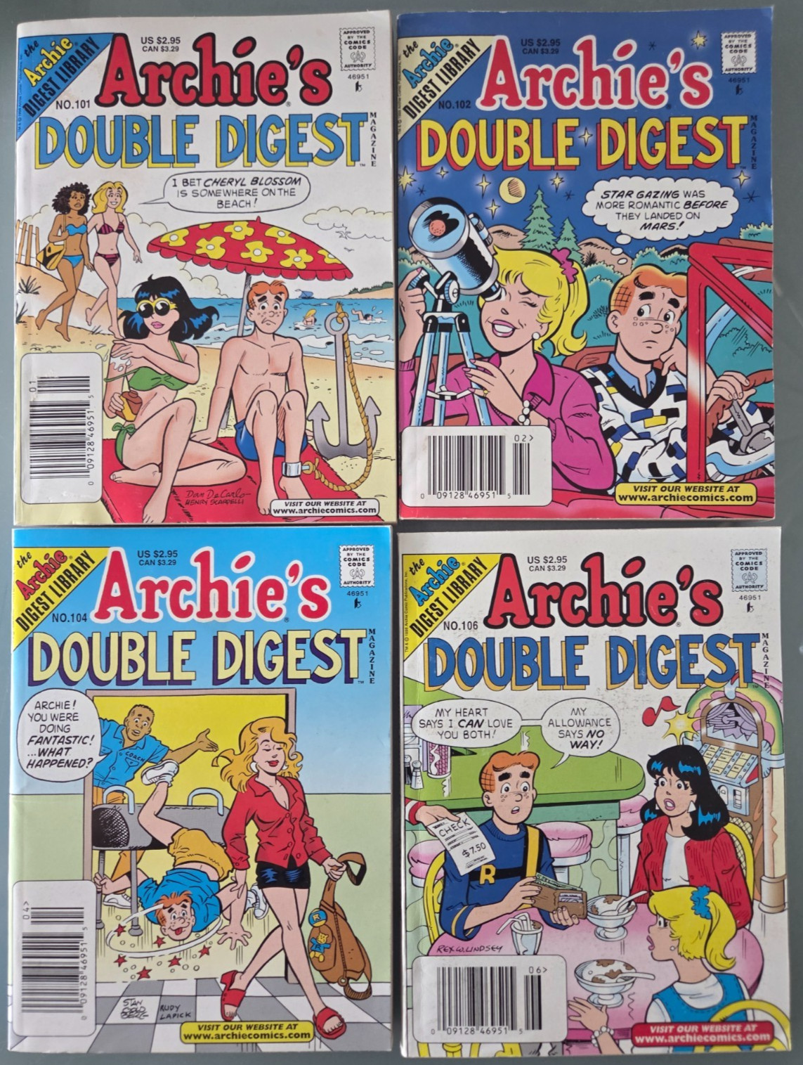 ARCHIE\'S DOUBLE DIGEST SET OF 9 COMICS MAGAZINE ARCHIE COMICS BETTY & VERONICA ARCHIE\'S DOUBLE DIGEST SET OF 9 COMICS MAGAZINE ARCHIE COMICS BETTY & VERONICA