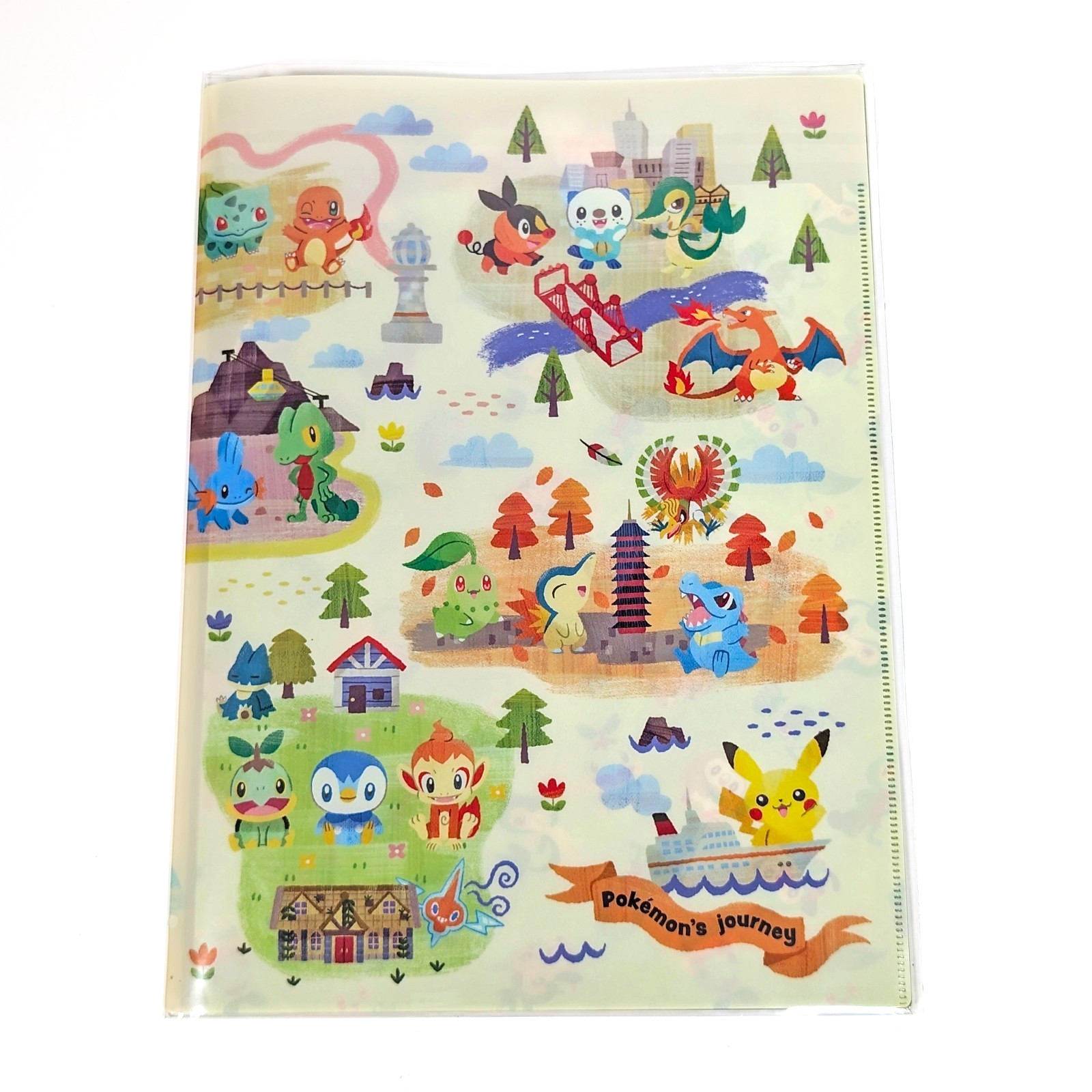 Pokemon Center Japan 3-Pocket A4 Clear File Folder Pokemon's Journey Sealed NEW Pokemon Center Japan 3-Pocket A4 Clear File Folder Pokemon's Journey Sealed NEW