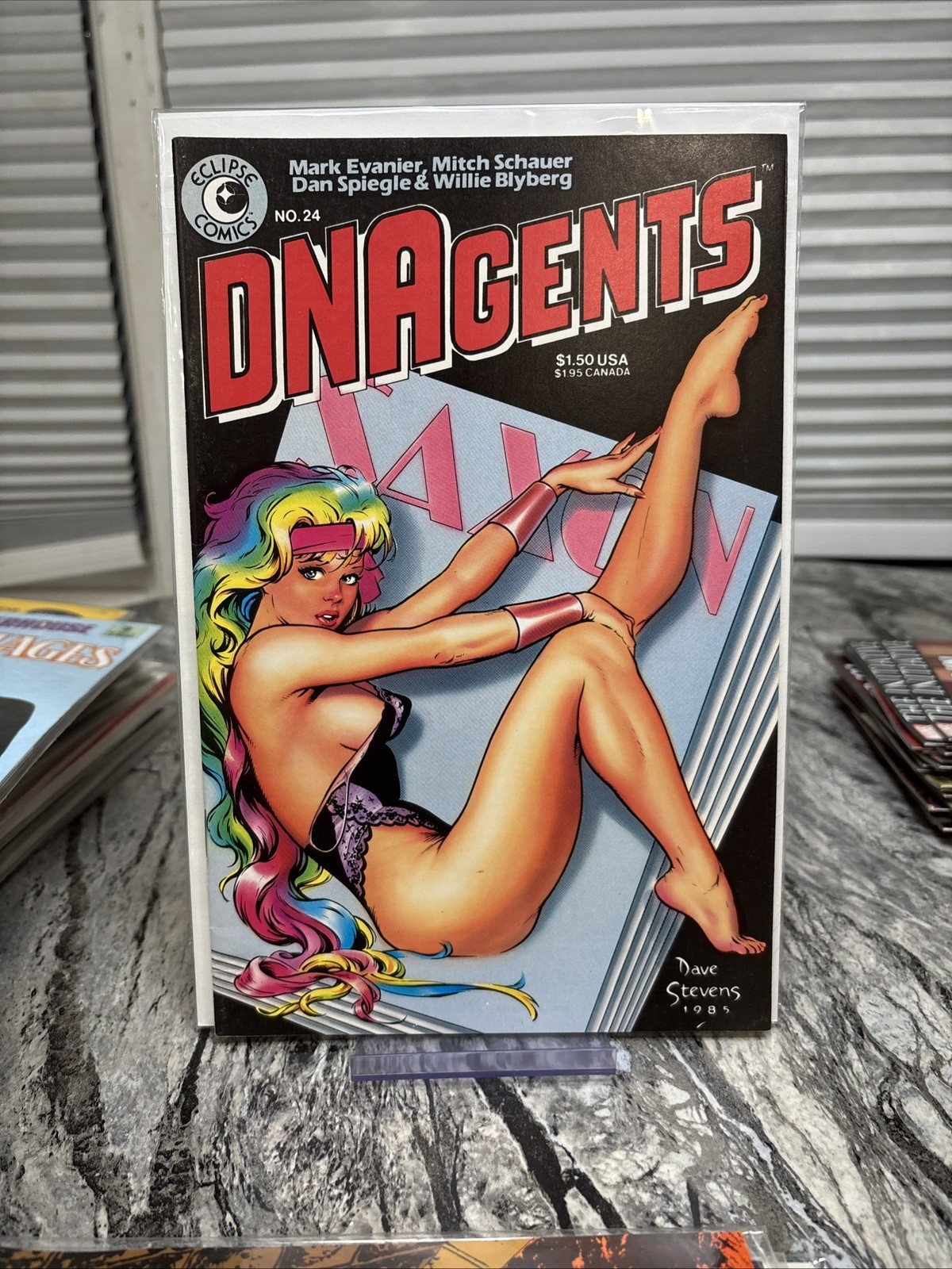 DNAgents #24 Eclipse Comics 1985 Dave Stevens Cover Good Girl Art GGA DNAgents #24 Eclipse Comics 1985 Dave Stevens Cover Good Girl Art GGA