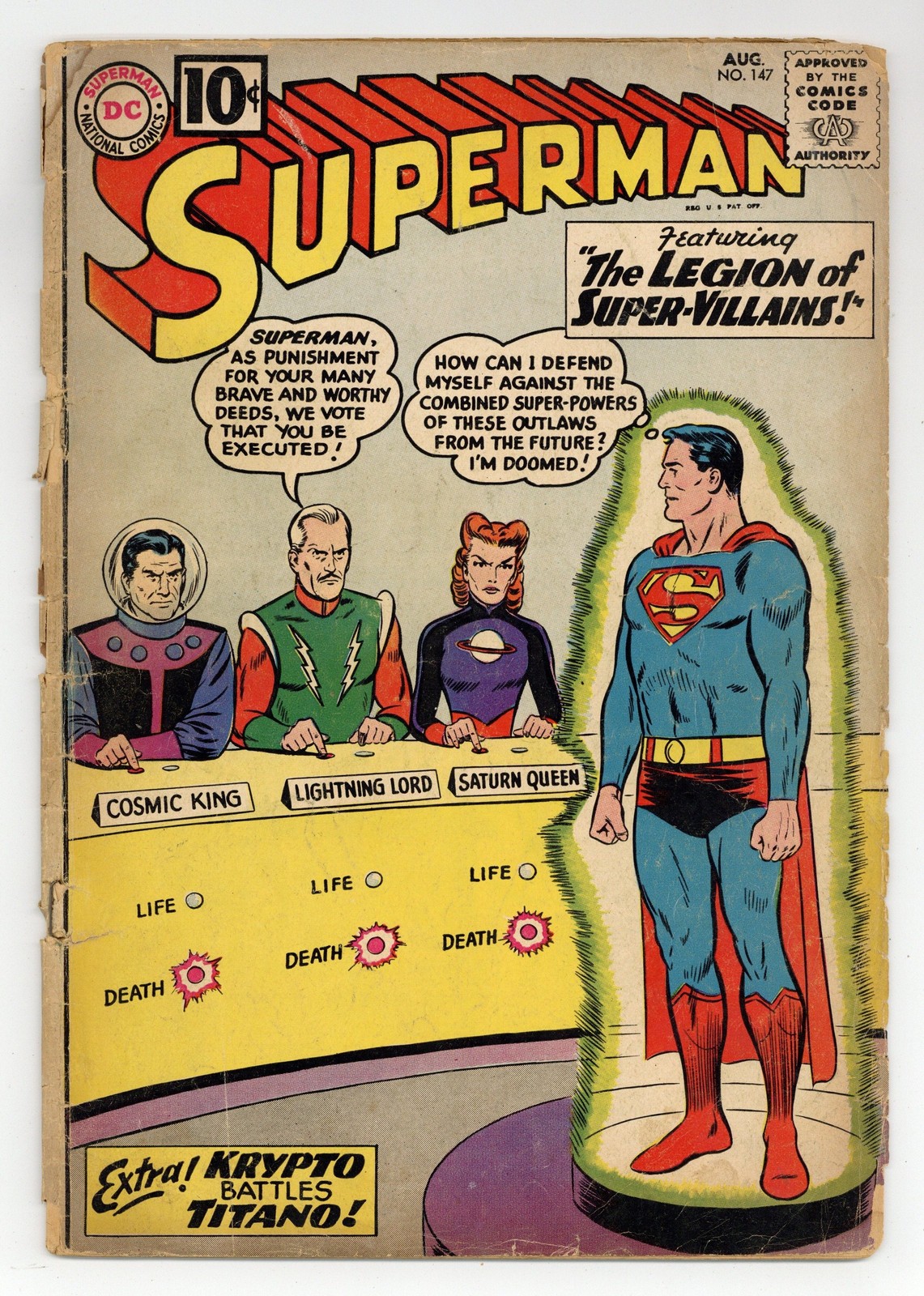 Superman #147 FR/GD 1.5 1961 1st app. Legion of Super-Villains