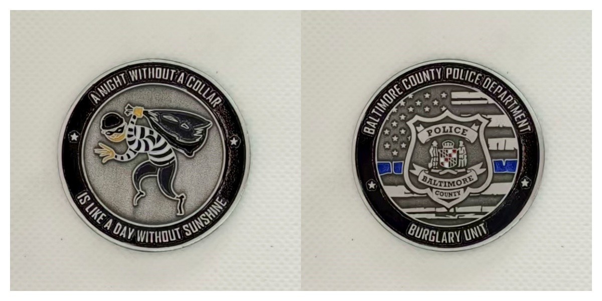 Baltimore County Police Burglary Unit Challenge Coin 2#3 Baltimore County Police Burglary Unit Challenge Coin 2#3