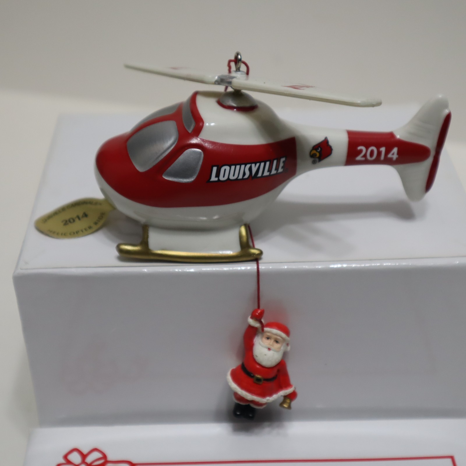 2014 UofL University Of Louisville Cardinals Helicopter Danbury Mint Ornament 2014 UofL University Of Louisville Cardinals Helicopter Danbury Mint Ornament