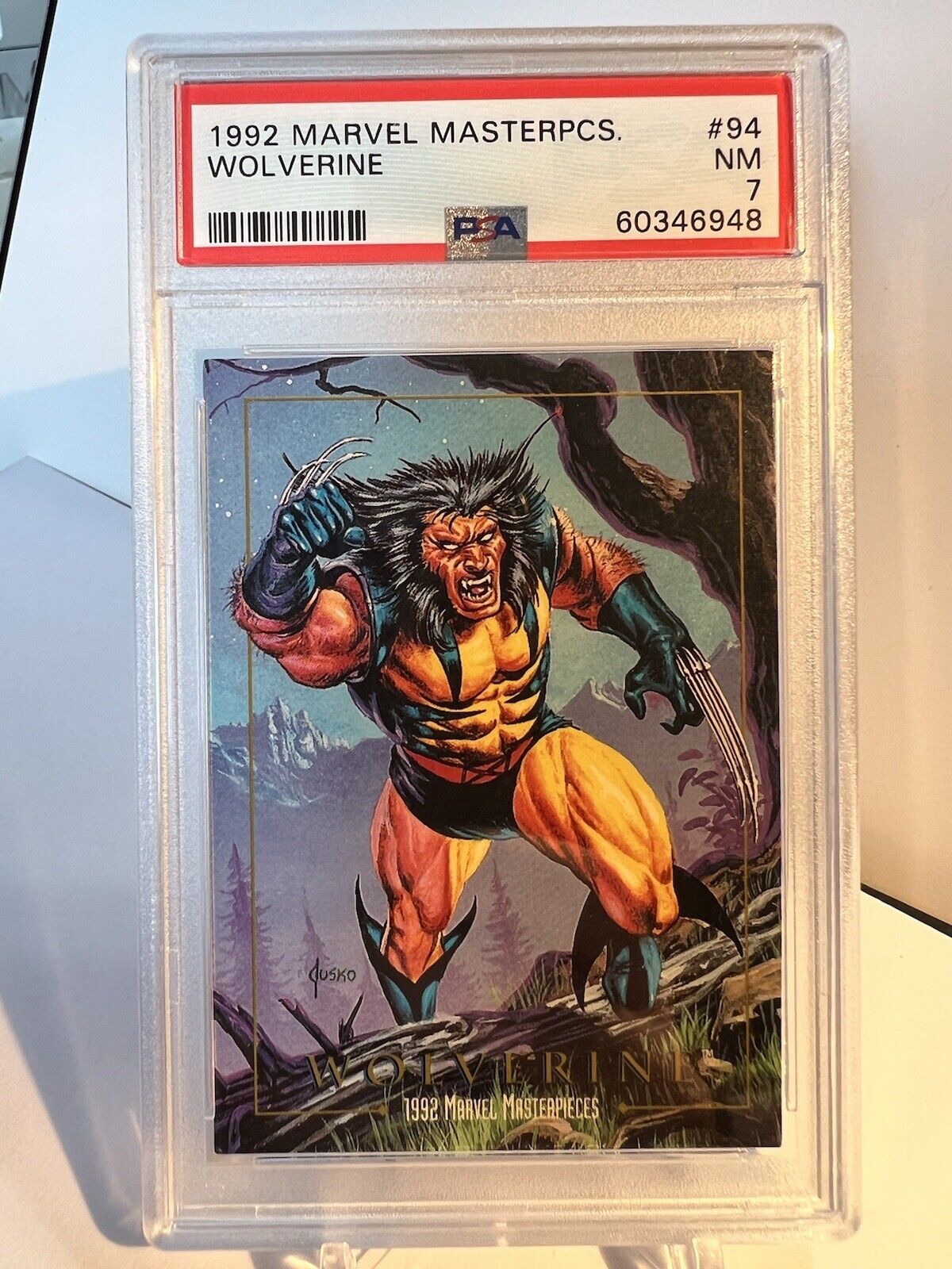 1992 Marvel Masterpieces - #94 Wolverine - PSA 7 NEAR MINT