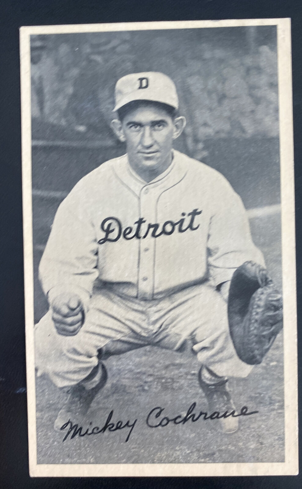 Mint USA Real Picture Postcard Baseball Player Mickey Cochrane Signed