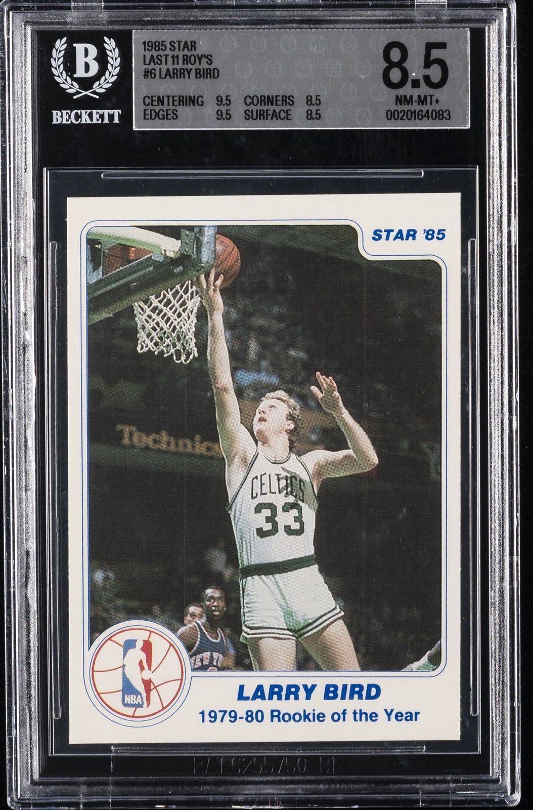 1985 STAR LAST 11 ROY\'S #6 LARRY BIRD BGS 8.5