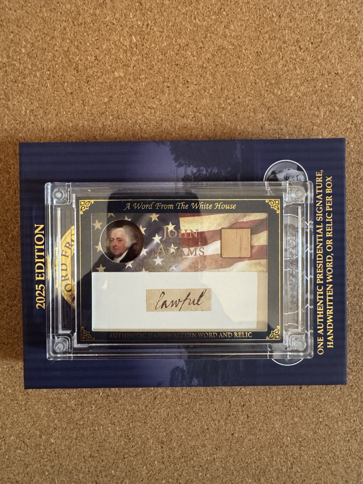 2025 POTUS John Adams Handwritten Word White House Relic /24 #09/24 2025 POTUS John Adams Handwritten Word White House Relic /24 #09/24