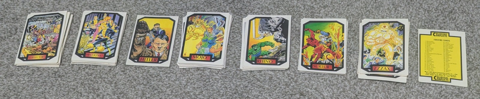 1987 Comic Images Marvel Colossal Conflicts Complete 90 Card Set 1-90 Hitler #31