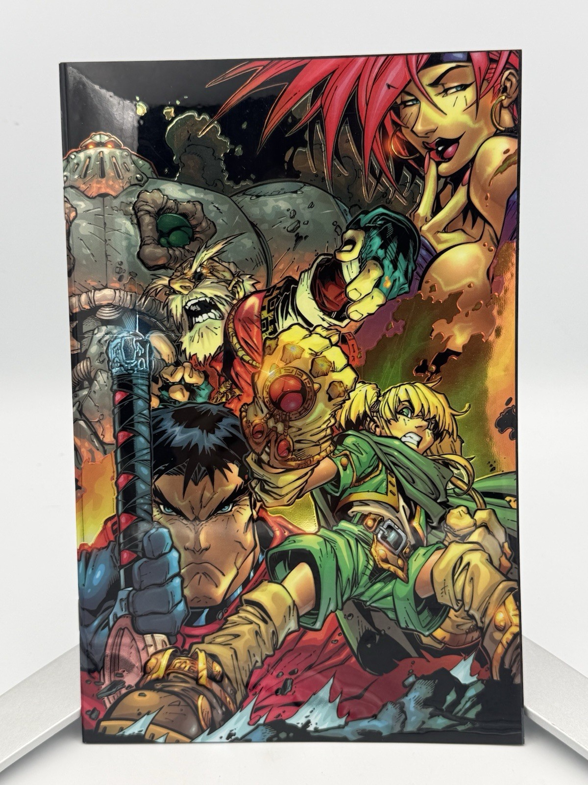 Battle Chasers #1 Chromium Wraparound Cover - Image Comics 1998 Battle Chasers #1 Chromium Wraparound Cover - Image Comics 1998