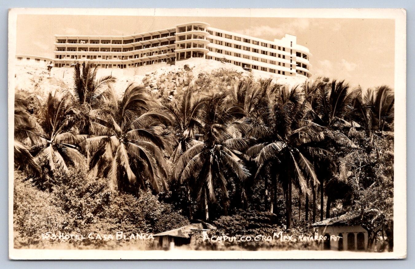 K69/ Acapulco Mexico RPPC Postcard c1940s Hotel Casa Blanca 213