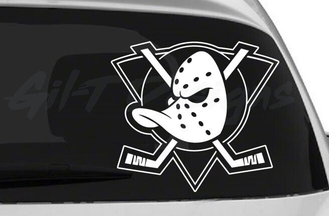 Anaheim Mighty Ducks Logo Vinyl Decal Sticker, Mighty Ducks Decal, Hockey, Puck