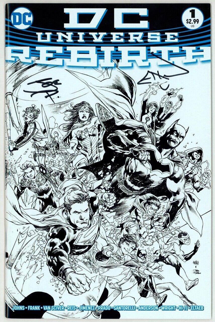 Ethan Van Sciver & Joe Prado SIGNED 1:100 Variant DC Universe Rebirth #1 Batman