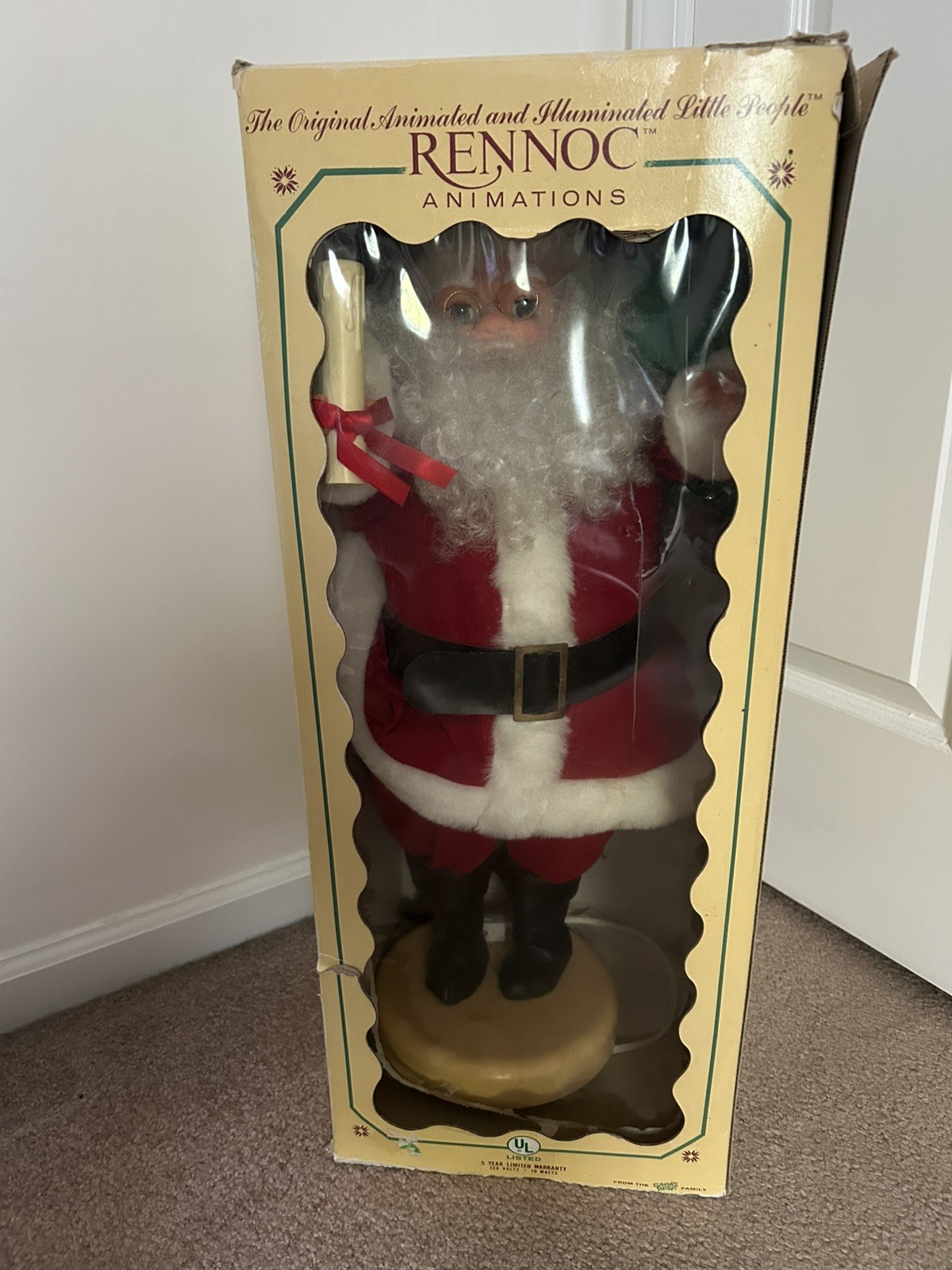 Vintage Rennoc Animations Christmas Automated Movement Santa Motion NEW IN BOX