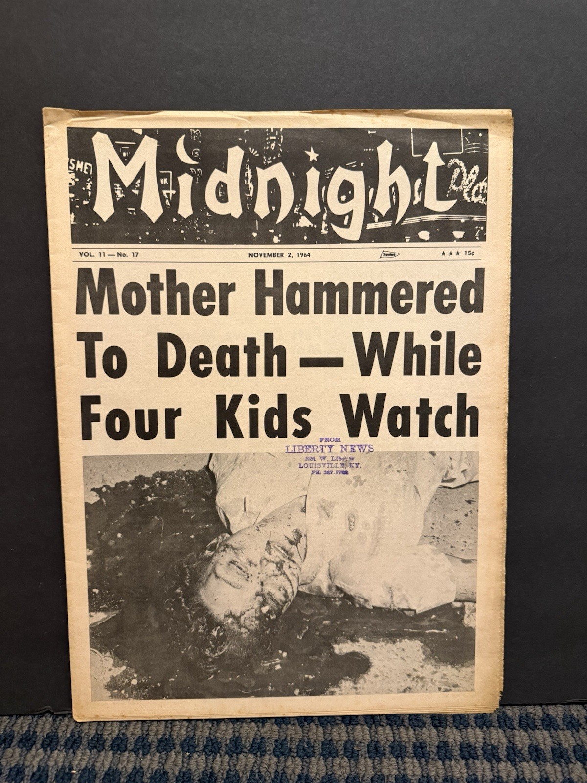 1964 November 2nd MIDNIGHT Newspaper, Mother Hammered to Death (VRN10D) 1964 November 2nd MIDNIGHT Newspaper, Mother Hammered to Death (VRN10D)