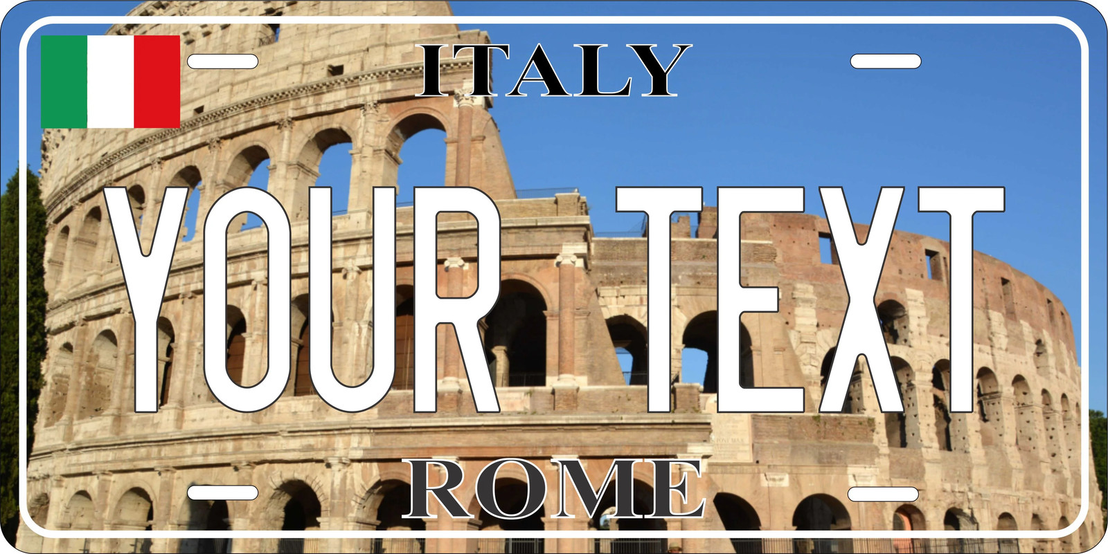 Rome Italy City Novelty License Plate Personalized Custom Auto Bike Motorcycle