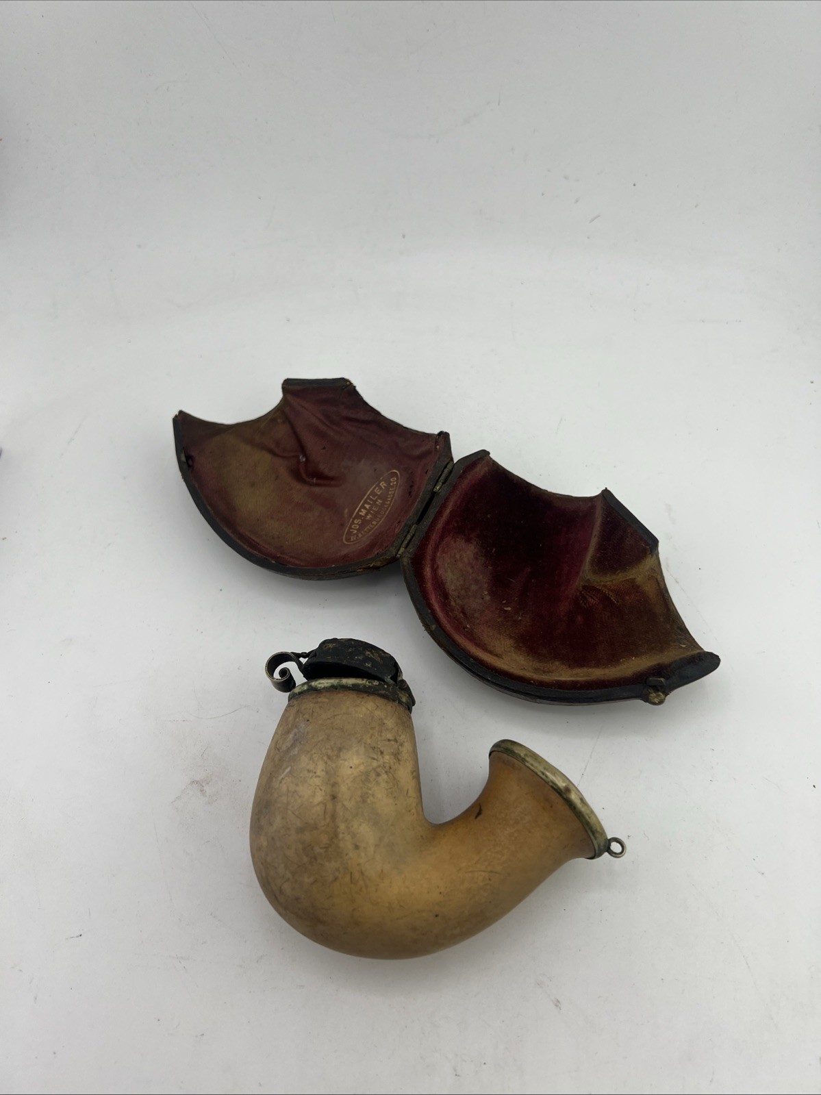 Vintage Jos. Mailer Wein Tobacco Pipe Bowl Only with Case READ Vintage Jos. Mailer Wein Tobacco Pipe Bowl Only with Case READ