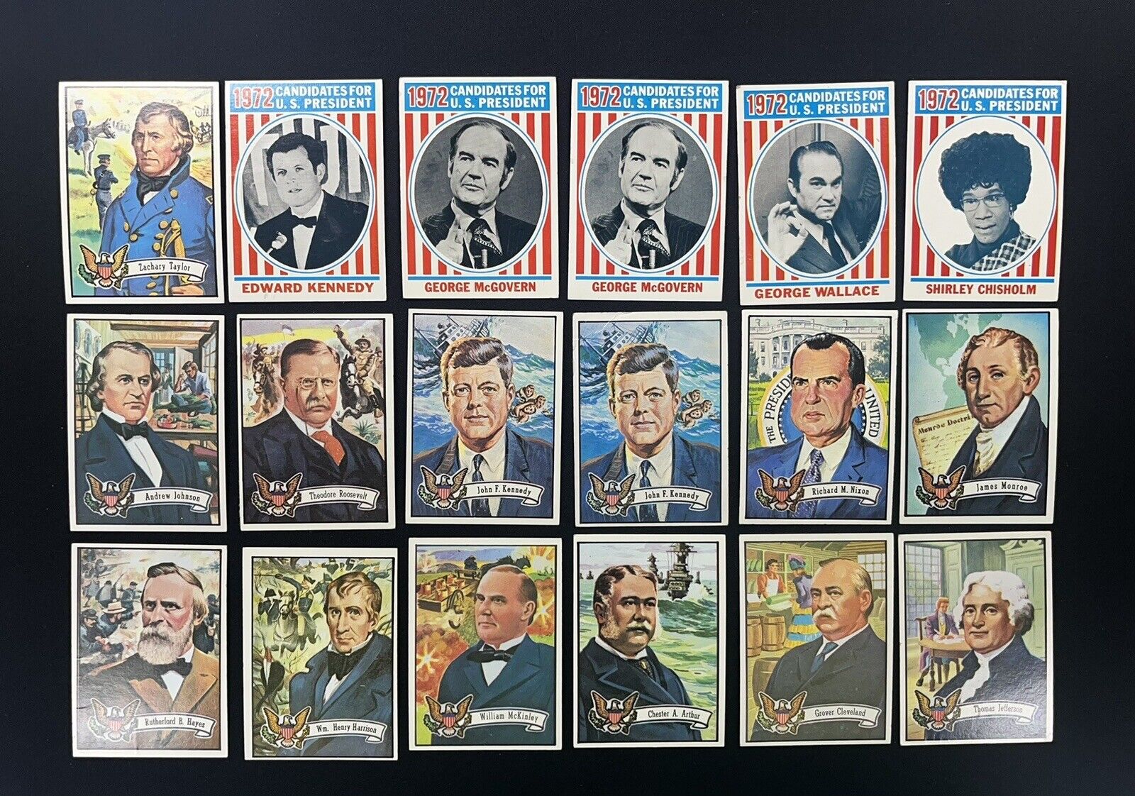 1972 Topps President Trading Cards Lot of 46 (Not complete w/ duplicates)