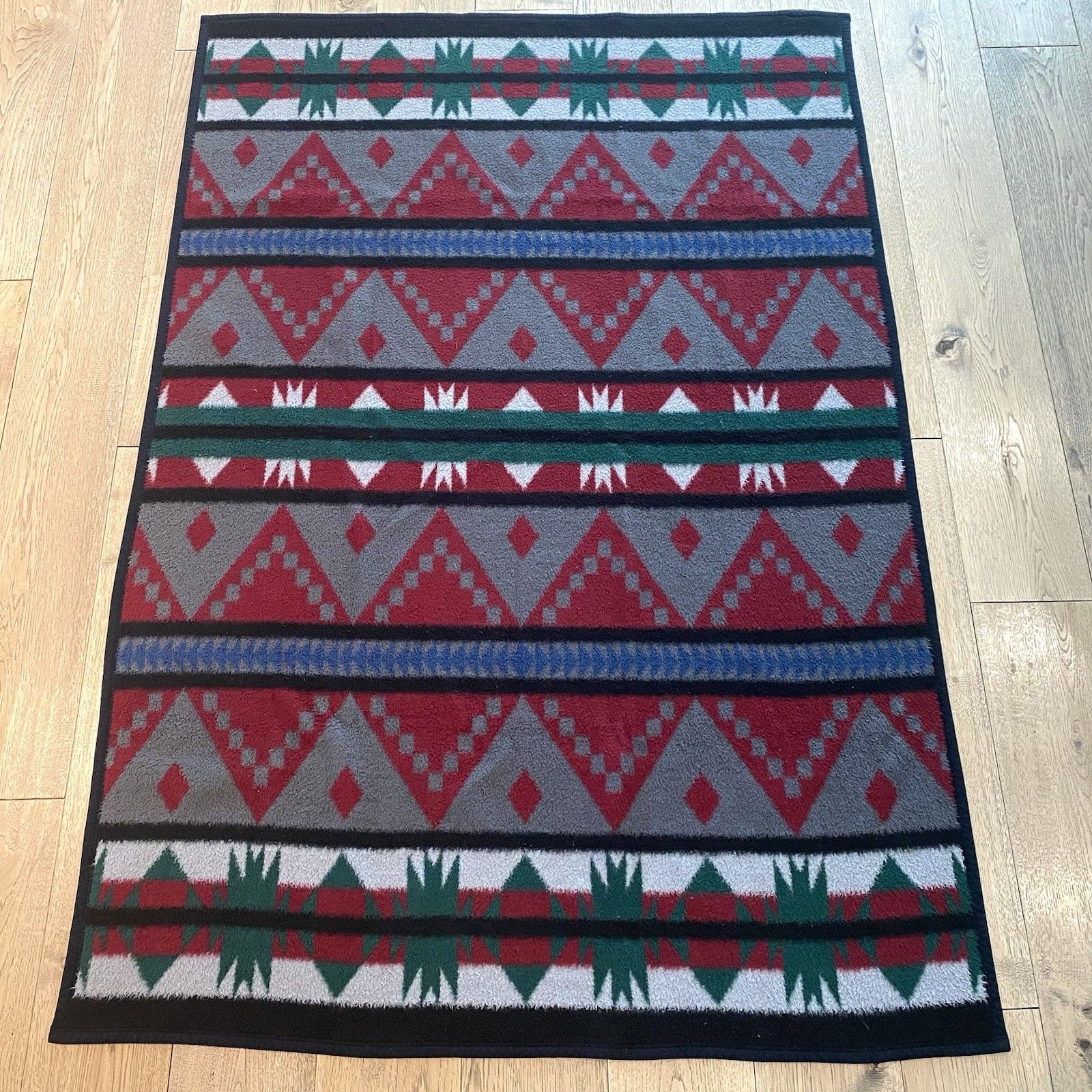 Vintage Biederlack Blanket Southwestern Aztec Geometric Print Acrylic 76L x52W Vintage Biederlack Blanket Southwestern Aztec Geometric Print Acrylic 76L x52W