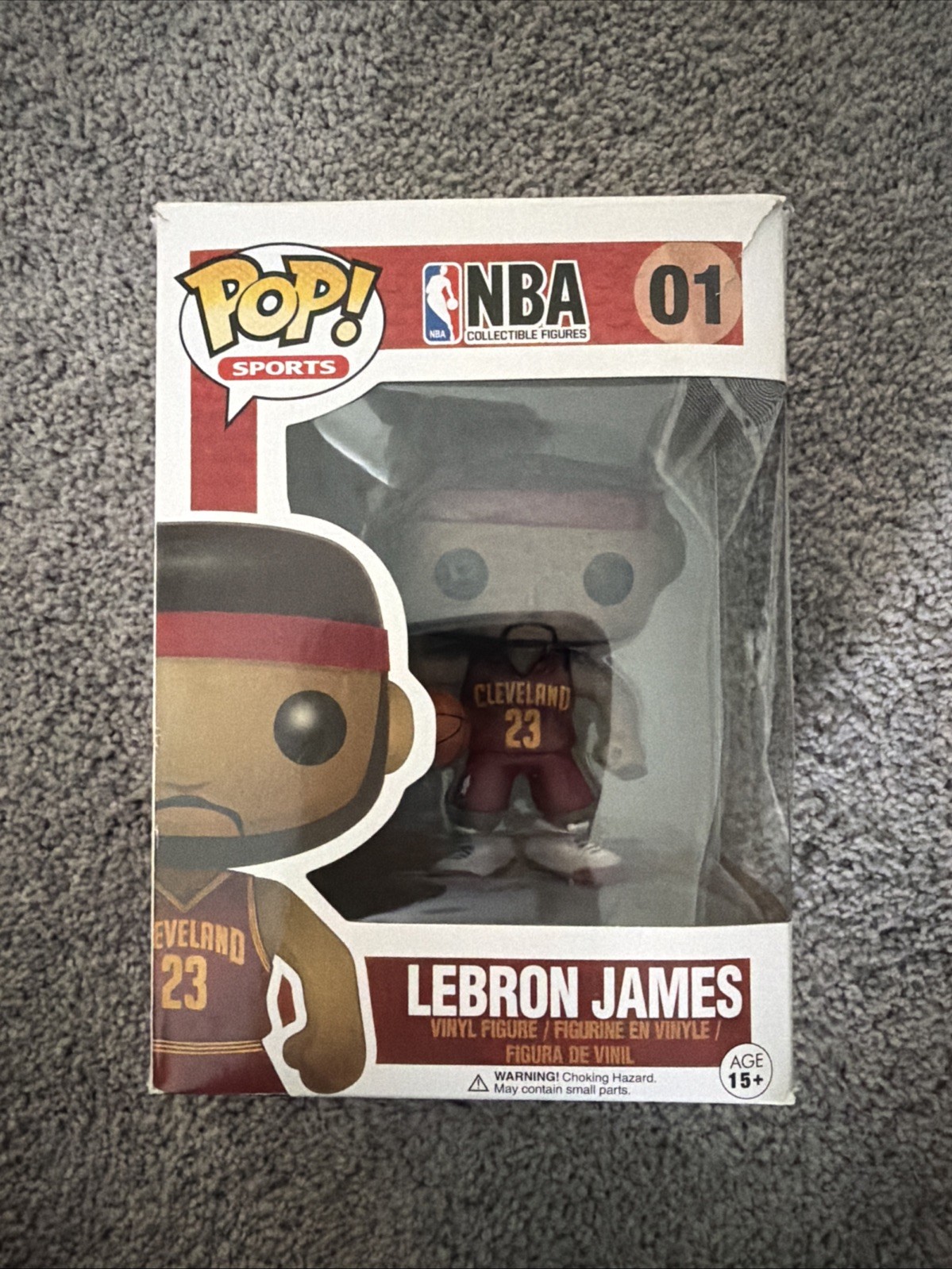 Lebron James Cleveland Funko Pop .01. In pretty good shape just a small wear Lebron James Cleveland Funko Pop .01. In pretty good shape just a small wear