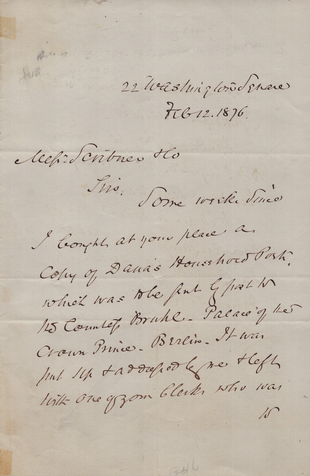 JOHN JAY II - AUTOGRAPH LETTER SIGNED 02/12/1876