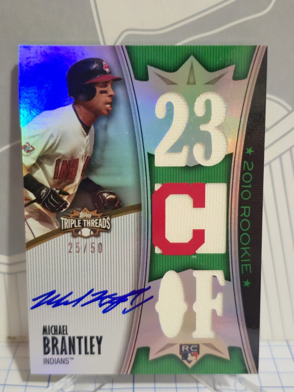 Topps 2010 Triple Threads Michael Brantley Rookie Auto #189 /50 Indians Topps 2010 Triple Threads Michael Brantley Rookie Auto #189 /50 Indians