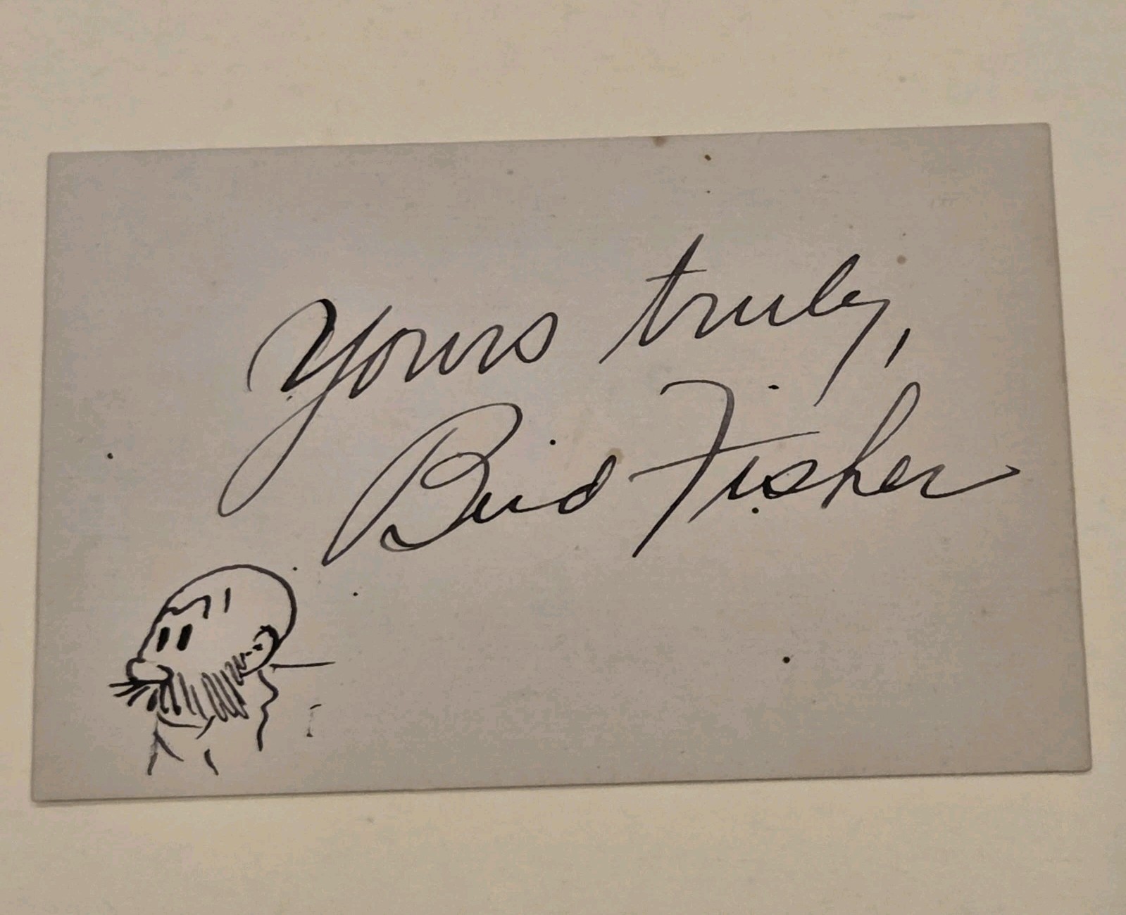 Rare Bud Fisher Hand Drawn Sketch Mutt And Jeff Creator Signed Autograph Rare Bud Fisher Hand Drawn Sketch Mutt And Jeff Creator Signed Autograph