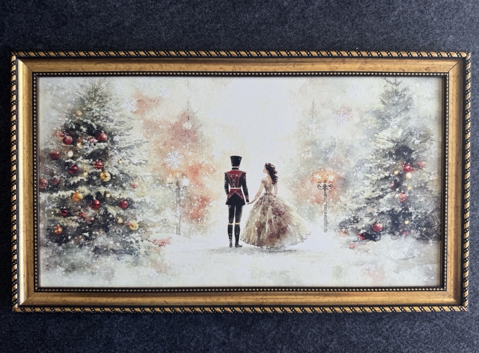 *NEW* Hobby Lobby Nutcracker Toy Soldier Ballerina Framed Christmas Winter